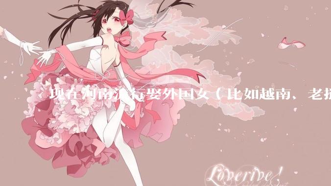 现在河南流行娶外国女（比如越南、老挝）结婚了吗？